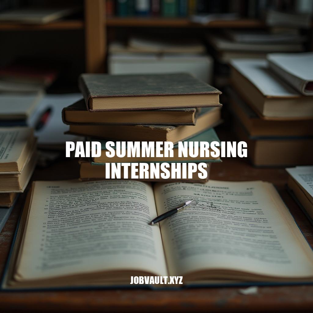 Paid Summer Nursing Internships: A Valuable Opportunity for Nursing Students